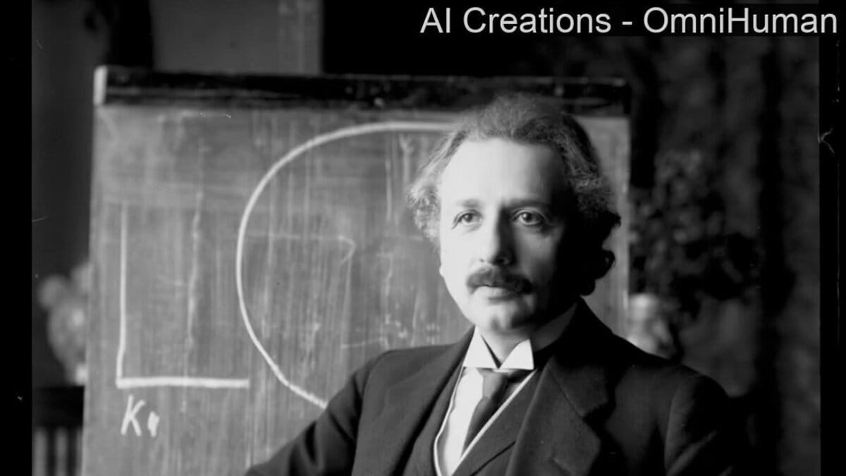 Albert Einsten em vídeo criado pelo OmniHuman