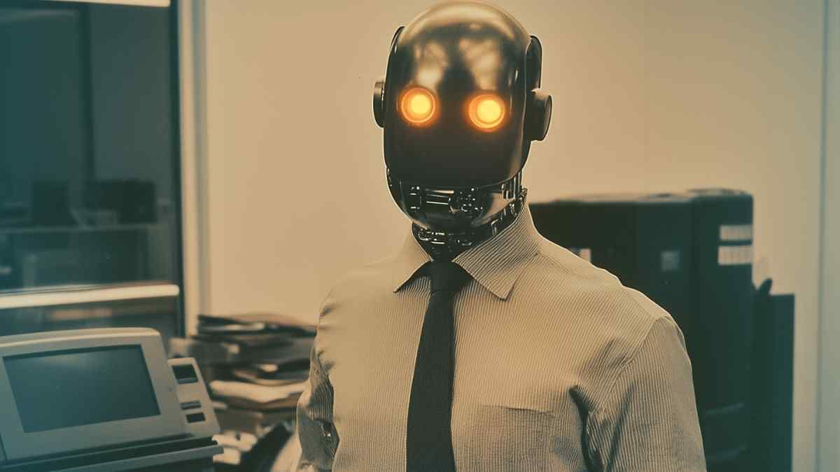 funcionário robô de uma empresa